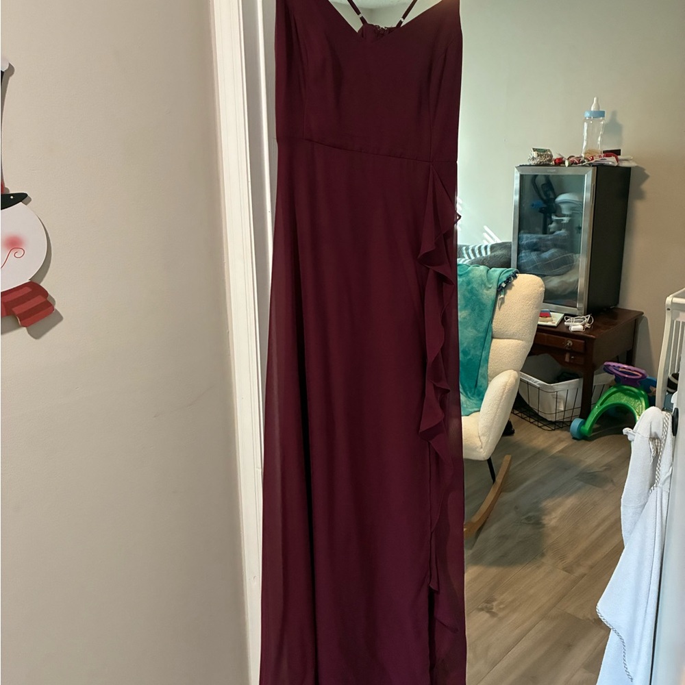 Chiffon Cabernet Maxi Dress